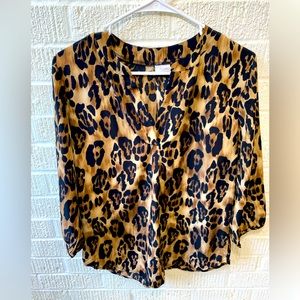 Large Adrienne Cheetah Print Blouse